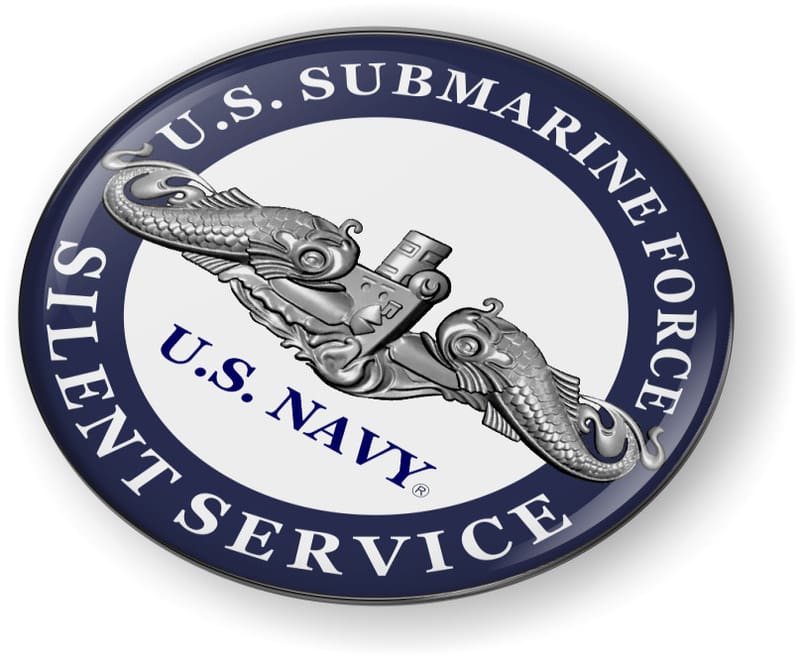 U.S. Navy Submarine Force with Silver Dolphins Emblem